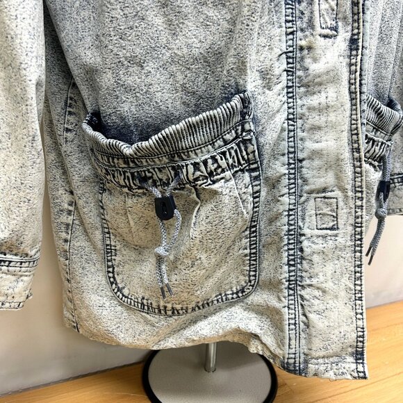Vintage Acid Wash Denim Jacket East West by The Panda Group Oversized Sz Medium - Picture 2 of 16